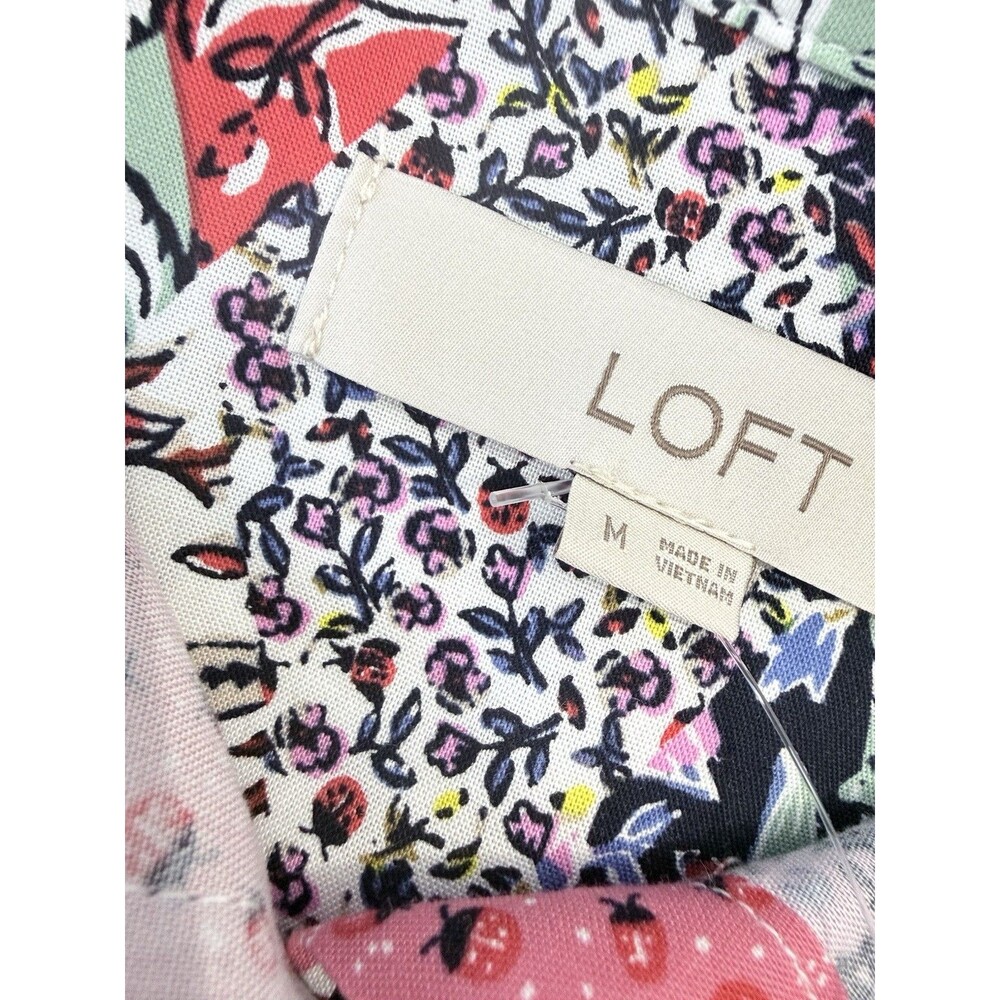 LOFT patchwork floral print button-down shirt. Si… - image 7